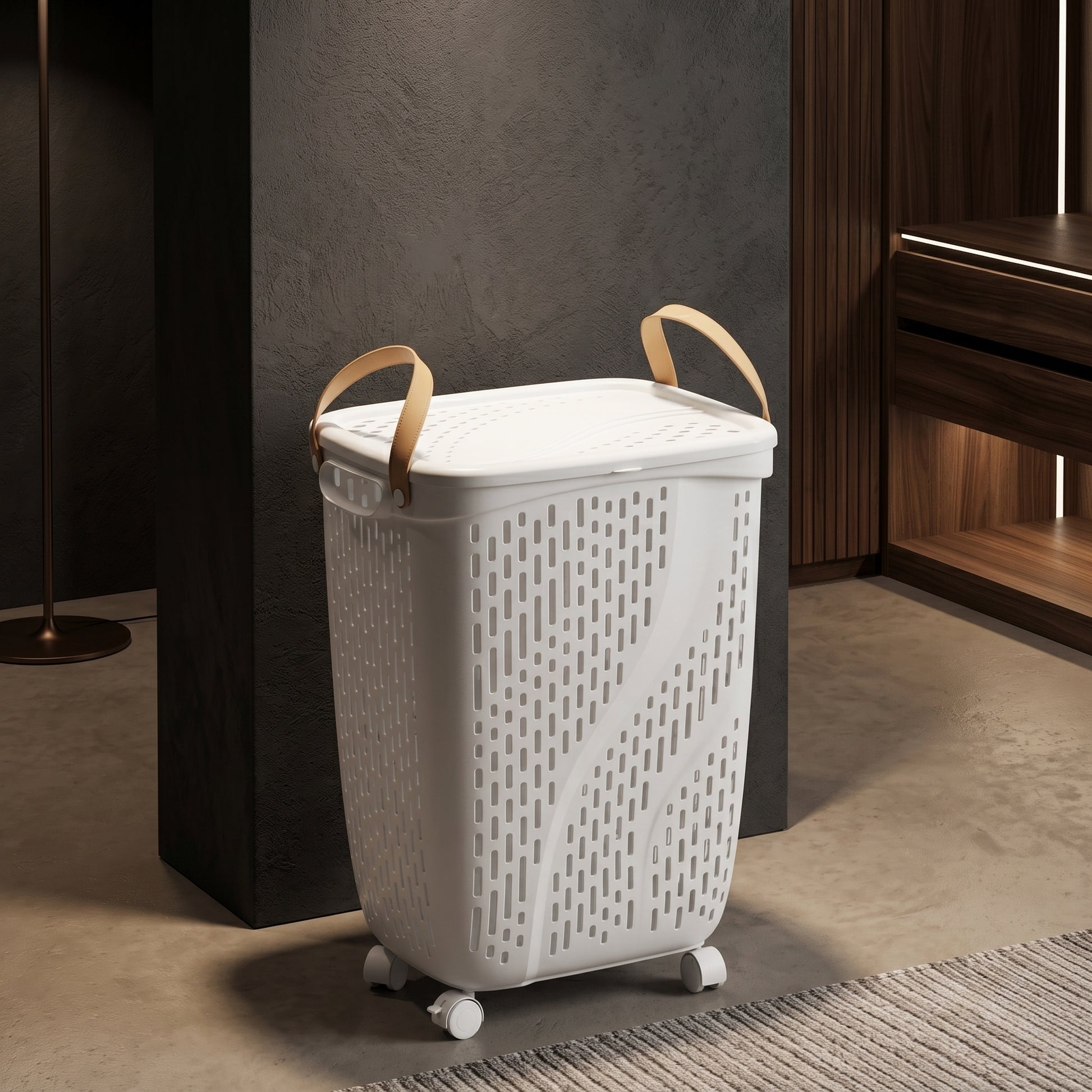 White Plastic Storage Basket by Zodiya-1