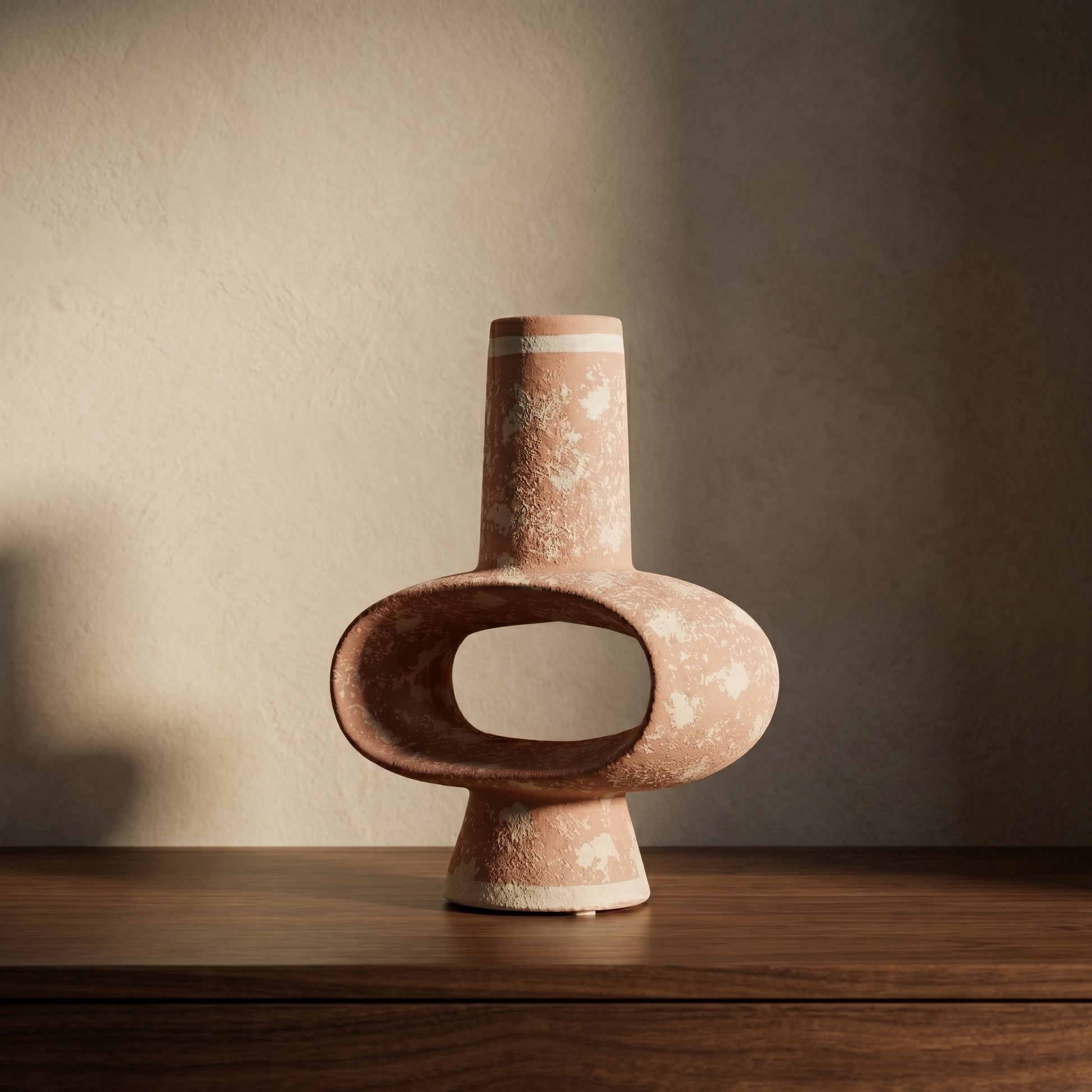 Terracotta Ceramic Vase with Oval Center by Zodiya-1