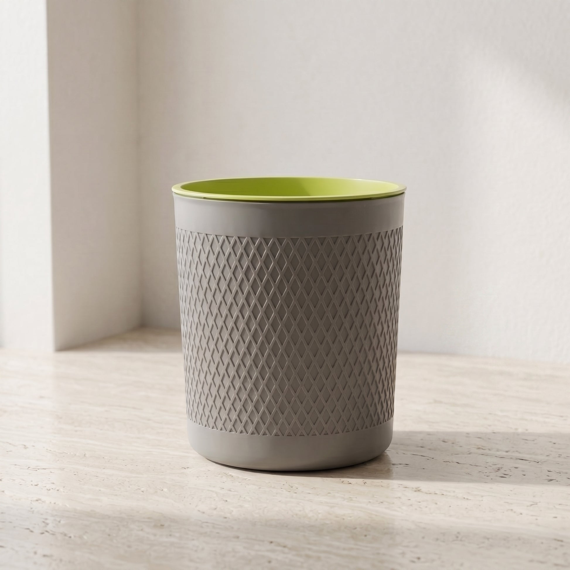 Grey Plastic Dustbin by Zodiya-1