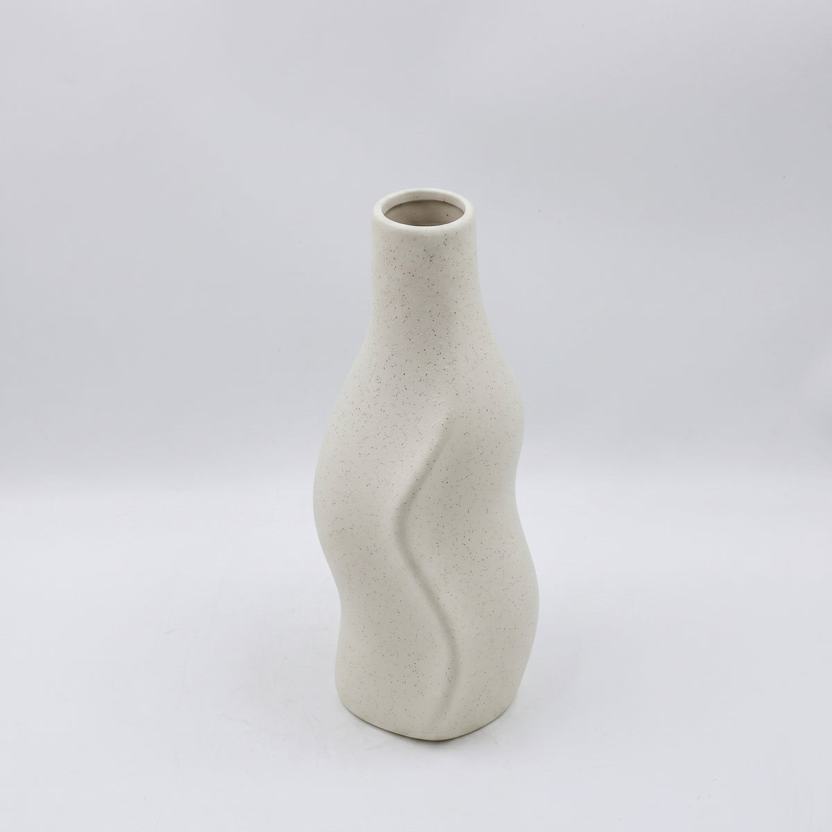 Beige Stone Ceramic Flower Vase (small) By Zodiya
