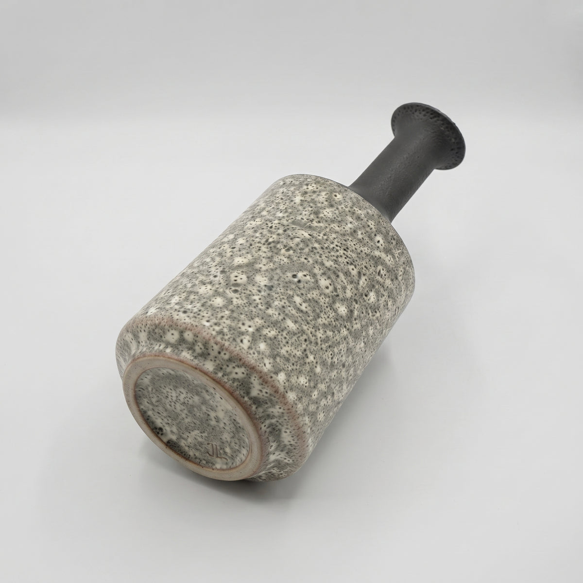 Black and White Large Ceramic Flower Vase by Zodiya