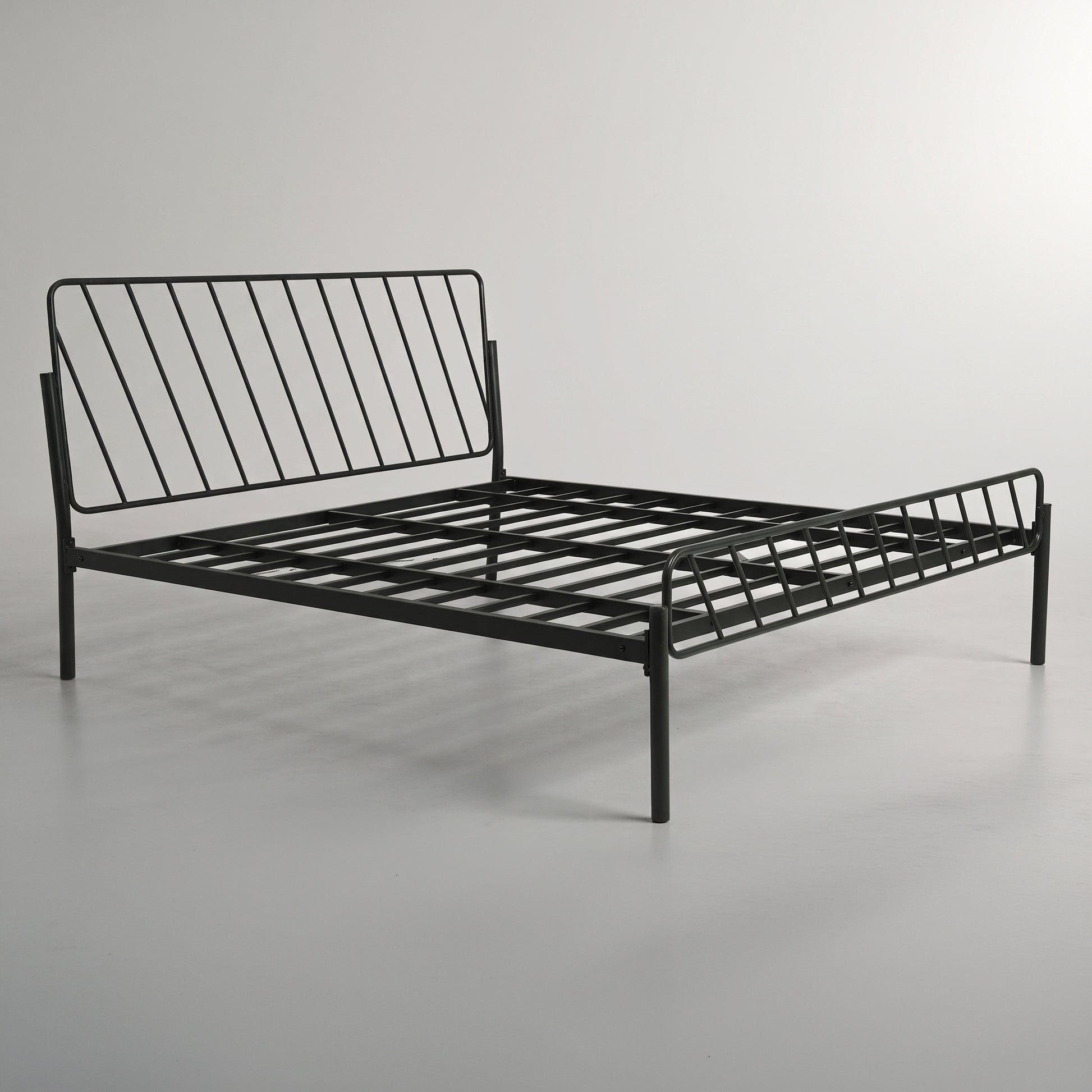 Oblique Metallic King Size Bed by Zodiya-3