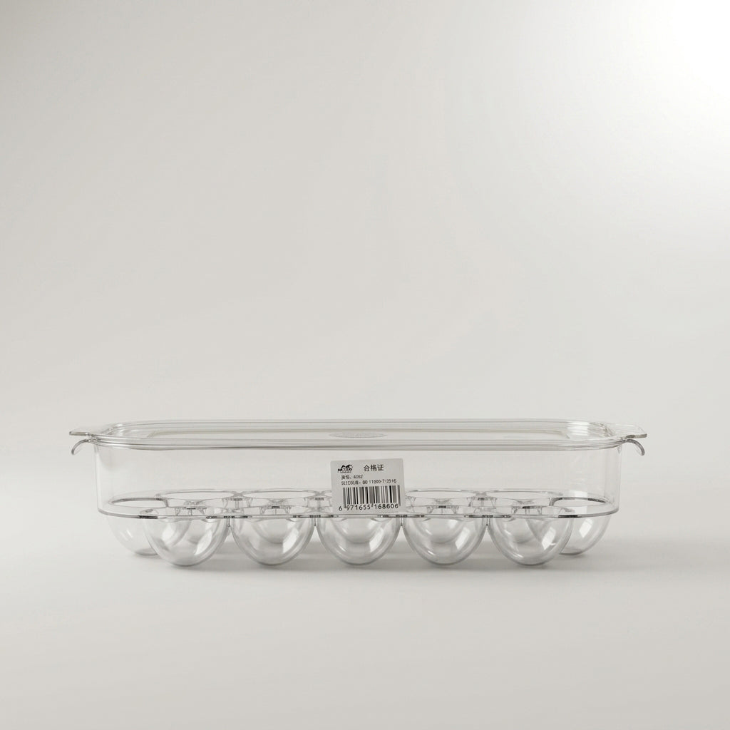 Clear Plastic Egg Storage Box with Lid by Zodiya