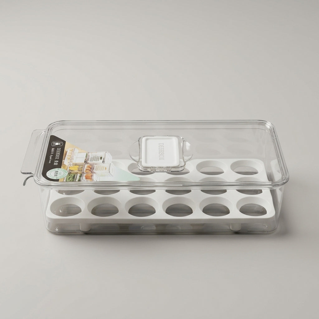 Clear Plastic Egg Storage Box by Zodiya