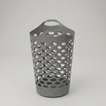 Grey Plastic Large Laundry Basket by Zodiya