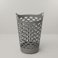 Grey Plastic Large Laundry Basket by Zodiya