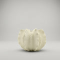 White Ruffled Cactus Ceramic Vase By Zodiya