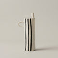 Yellow Striped Ceramic Flower Vase By Zodiya