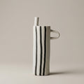 Yellow Striped Ceramic Flower Vase By Zodiya