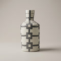 Cream and Grey Ceramic Flower Vase By Zodiya
