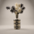 Cream and Grey Ceramic Flower Vase By Zodiya