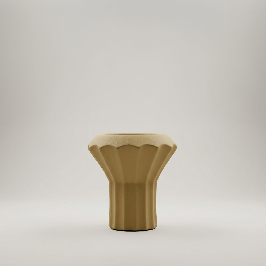 Yellow Ceramic Flower Vase by Zodiya