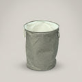 Grey Fabric Laundry Basket by Zodiya