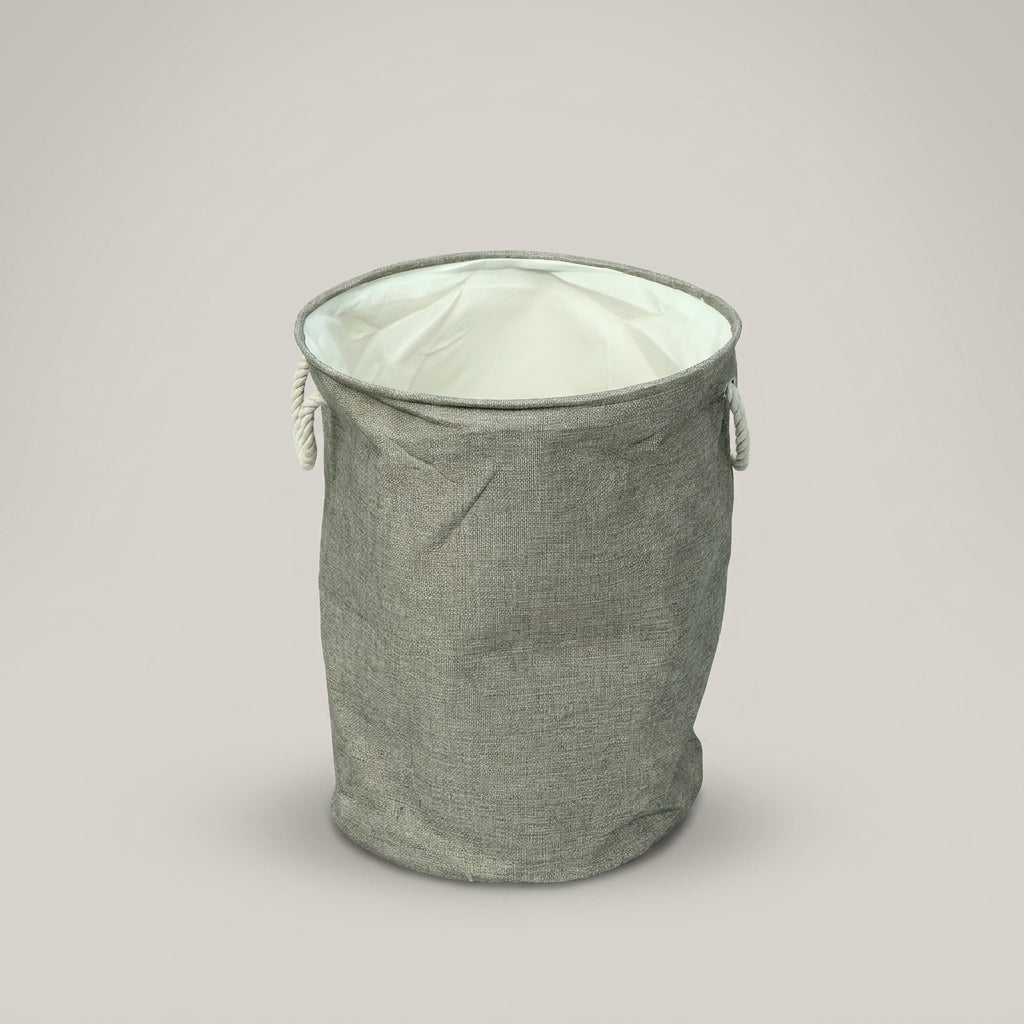 Grey Fabric Laundry Basket by Zodiya
