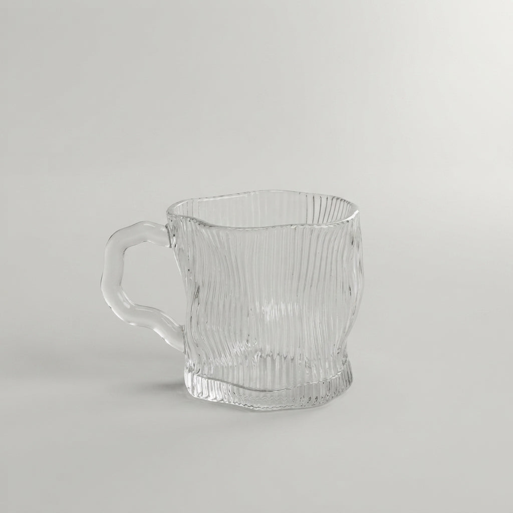 Small Clear Glass Cup Set of 6 by Zodiya