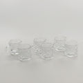 Small Clear Glass Cup Set of 6 by Zodiya