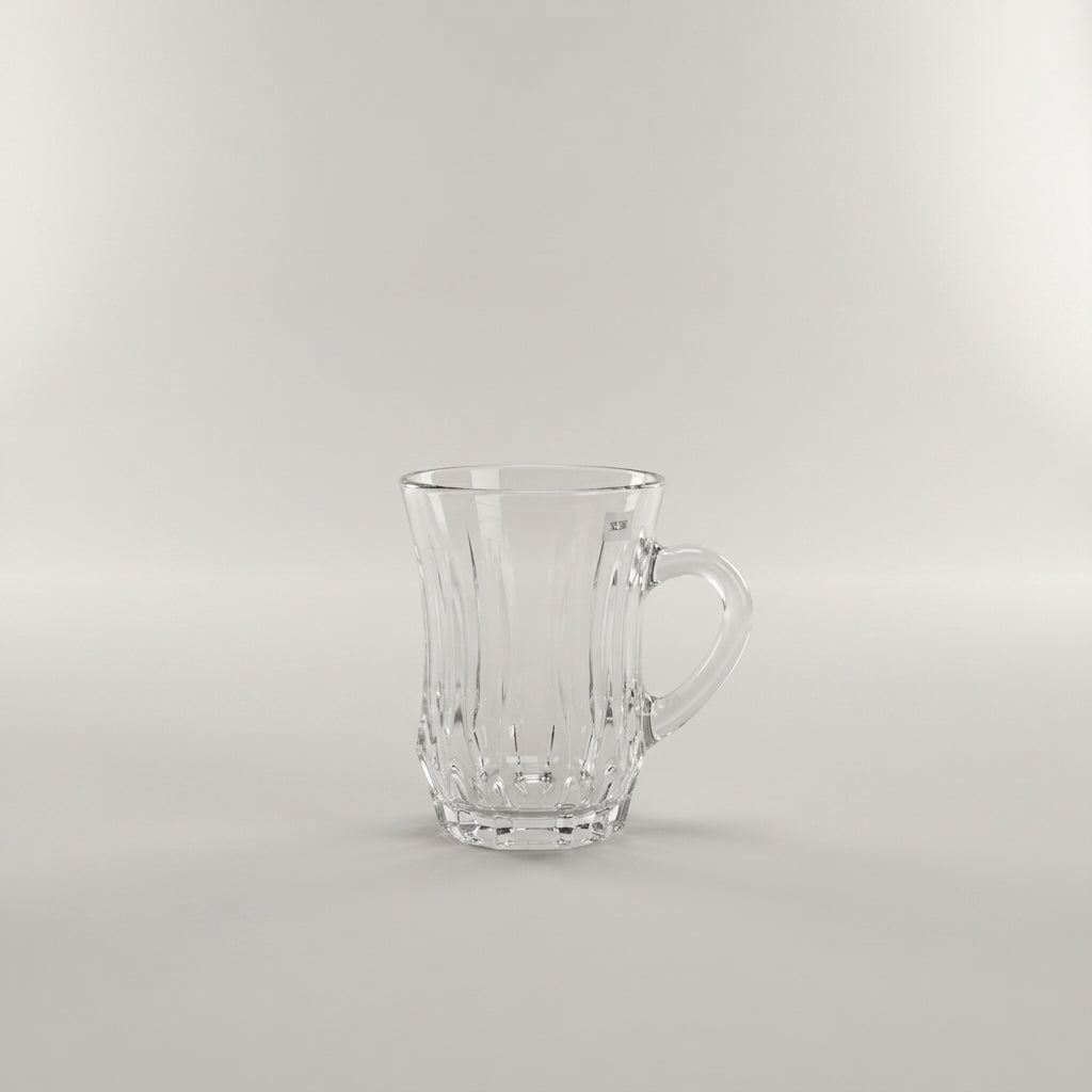 Small Clear Glass Cup Set of 6 by Zodiya
