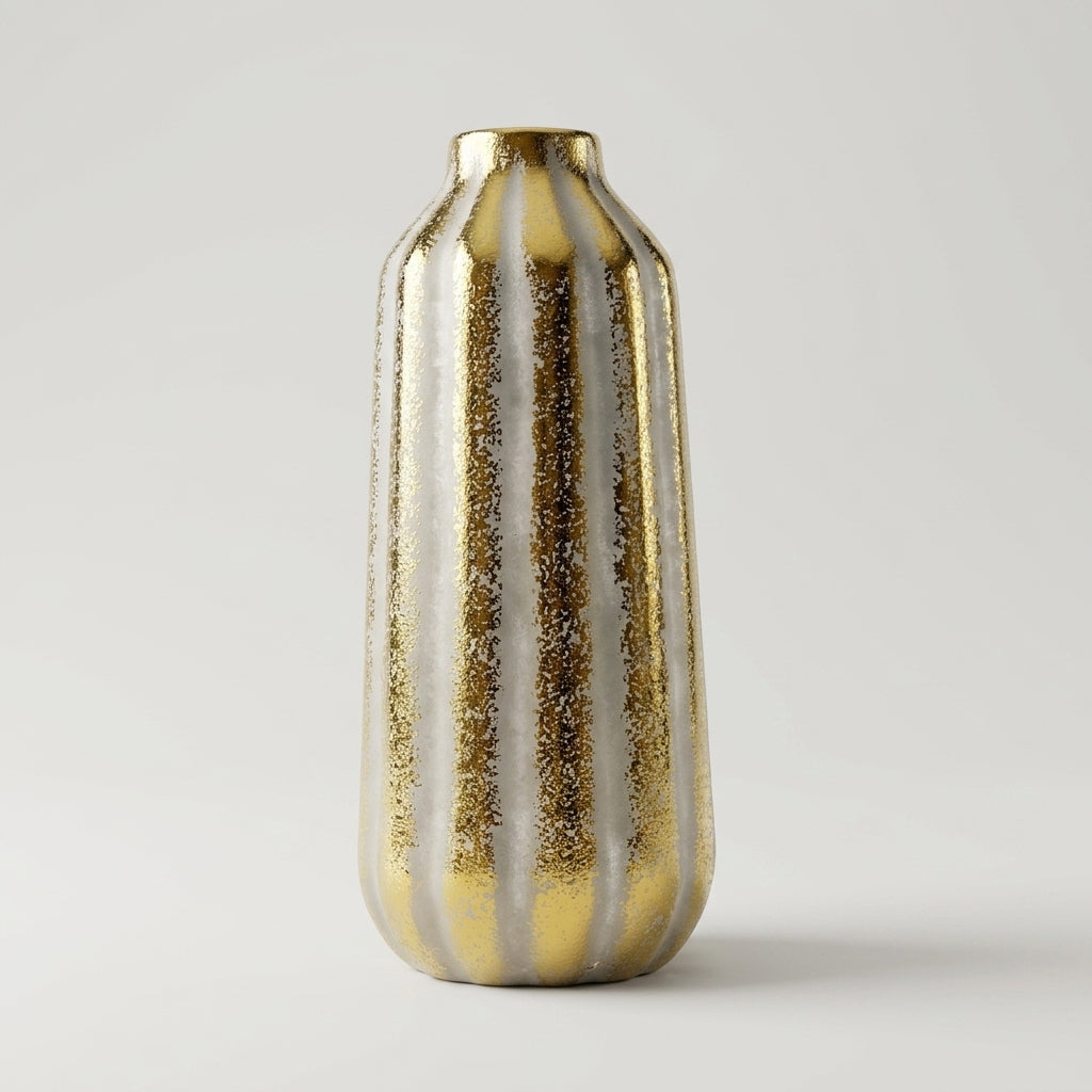 Gold Ceramic Flower Vase by Zodiya