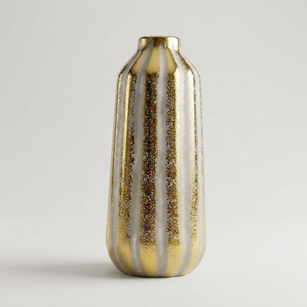 Gold Ceramic Flower Vase by Zodiya