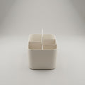 Cream 4 compartments Multi organizer with handle By Zodiya