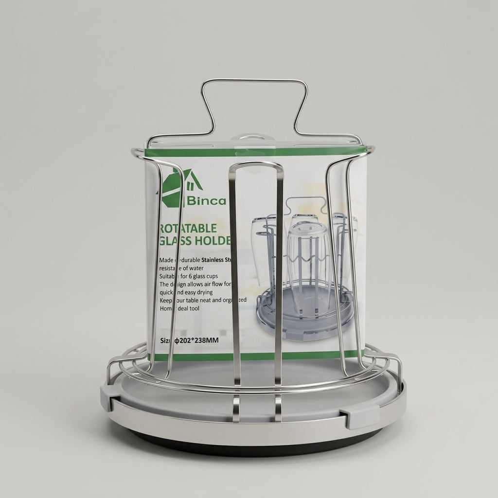 Round Steel Glass Stand by Zodiya