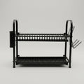 Black Metal 2 Tier Dish Drying Rack By Zodiya