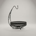 Black Metal Fruit Basket with Hanger By Zodiya