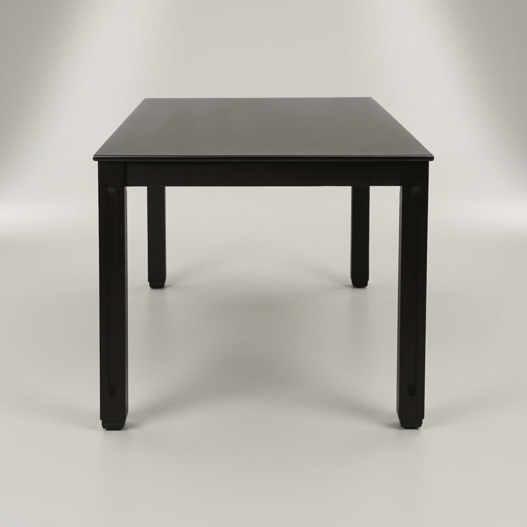 Black Wooden Top 6 Seater Dining Table by Zodiya
