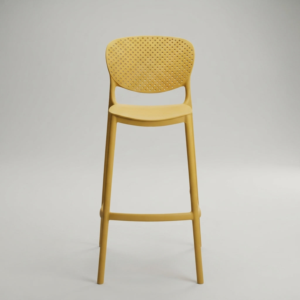 Sono Yellow Plastic Bar Chair By Zodiya