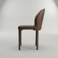 Avalon Brown Leather Dining Chair by Zodiya