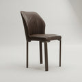 Aura Brown Leather Dining Chair by Zodiya
