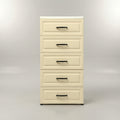 Cream 5 Drawer Plastic Storage Cabinet by Zodiya