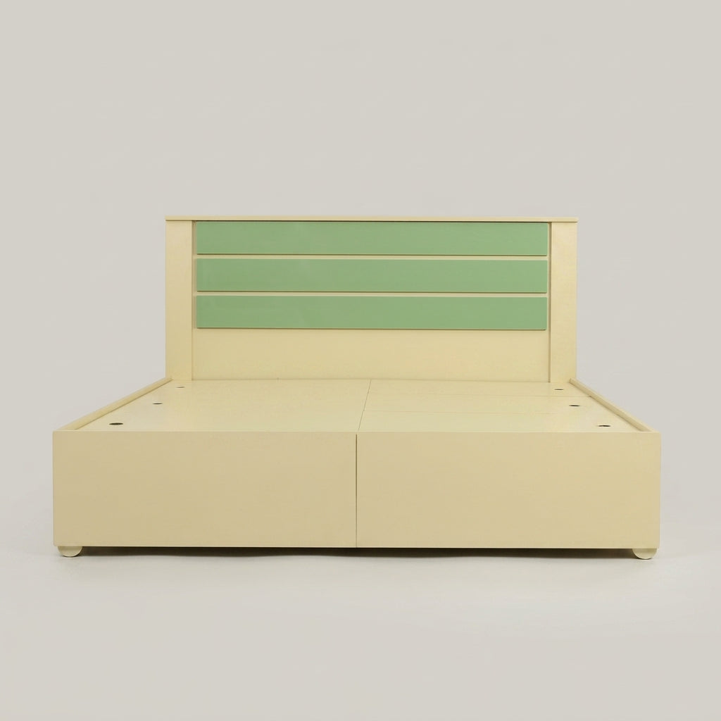 Lormier Engineered Wood White King Size Bed With Storage By Zodiya