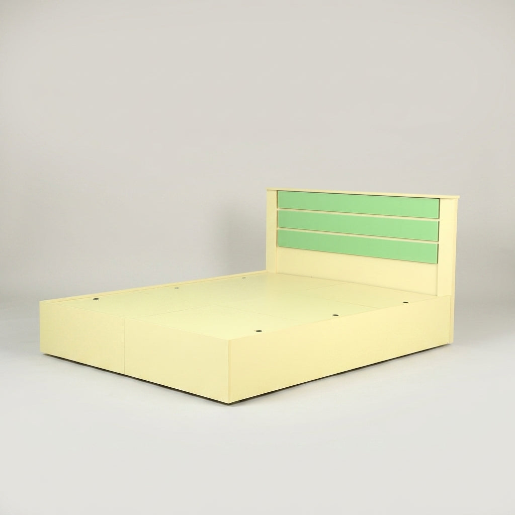 Lormier Engineered Wood White King Size Bed With Storage By Zodiya-5