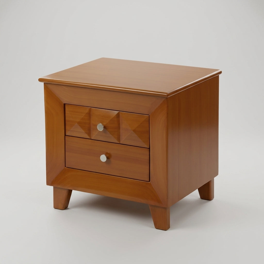 Lunexis Wooden Bedside with 2 Drawers by Zodiya