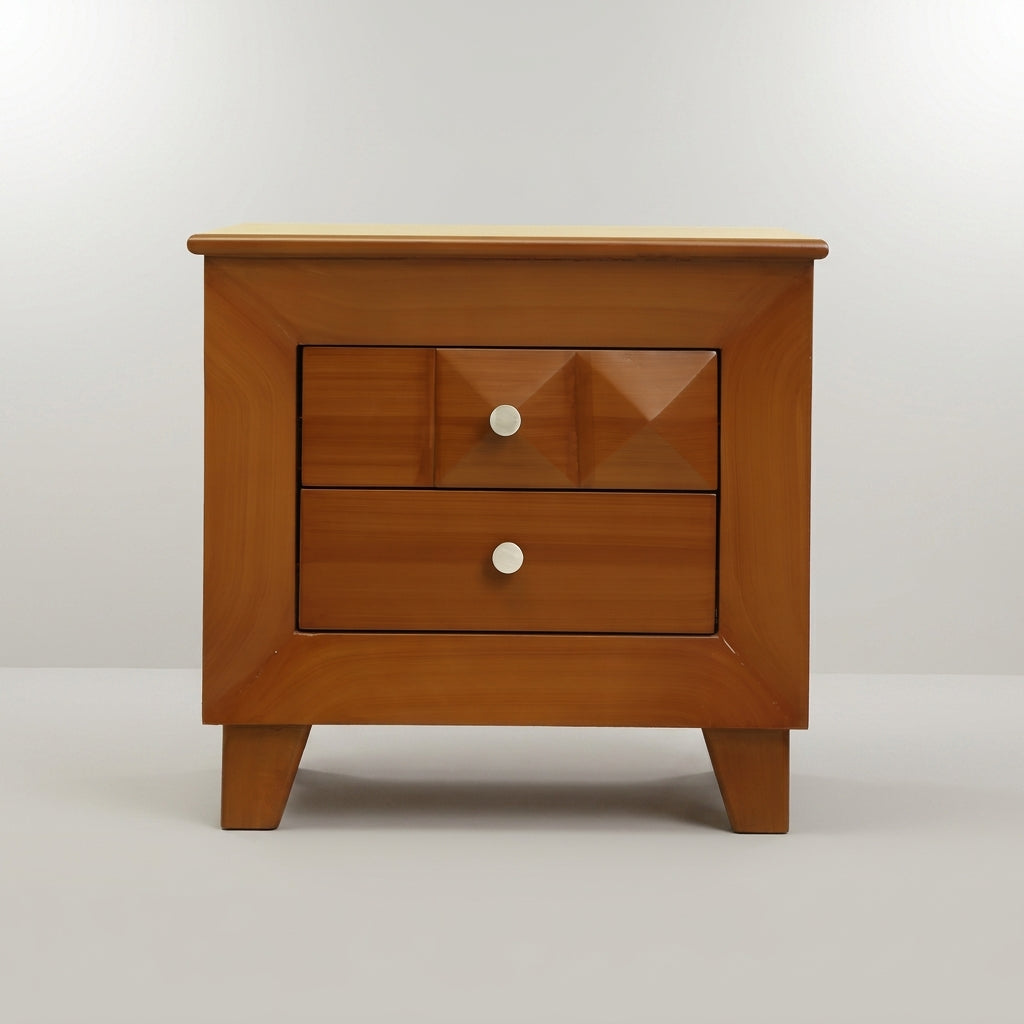 Lunexis Wooden Bedside with 2 Drawers by Zodiya