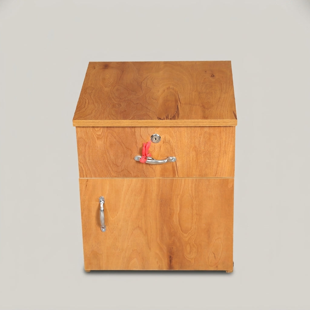 Wooden Bedside with Drawer and Storage By Zodiya