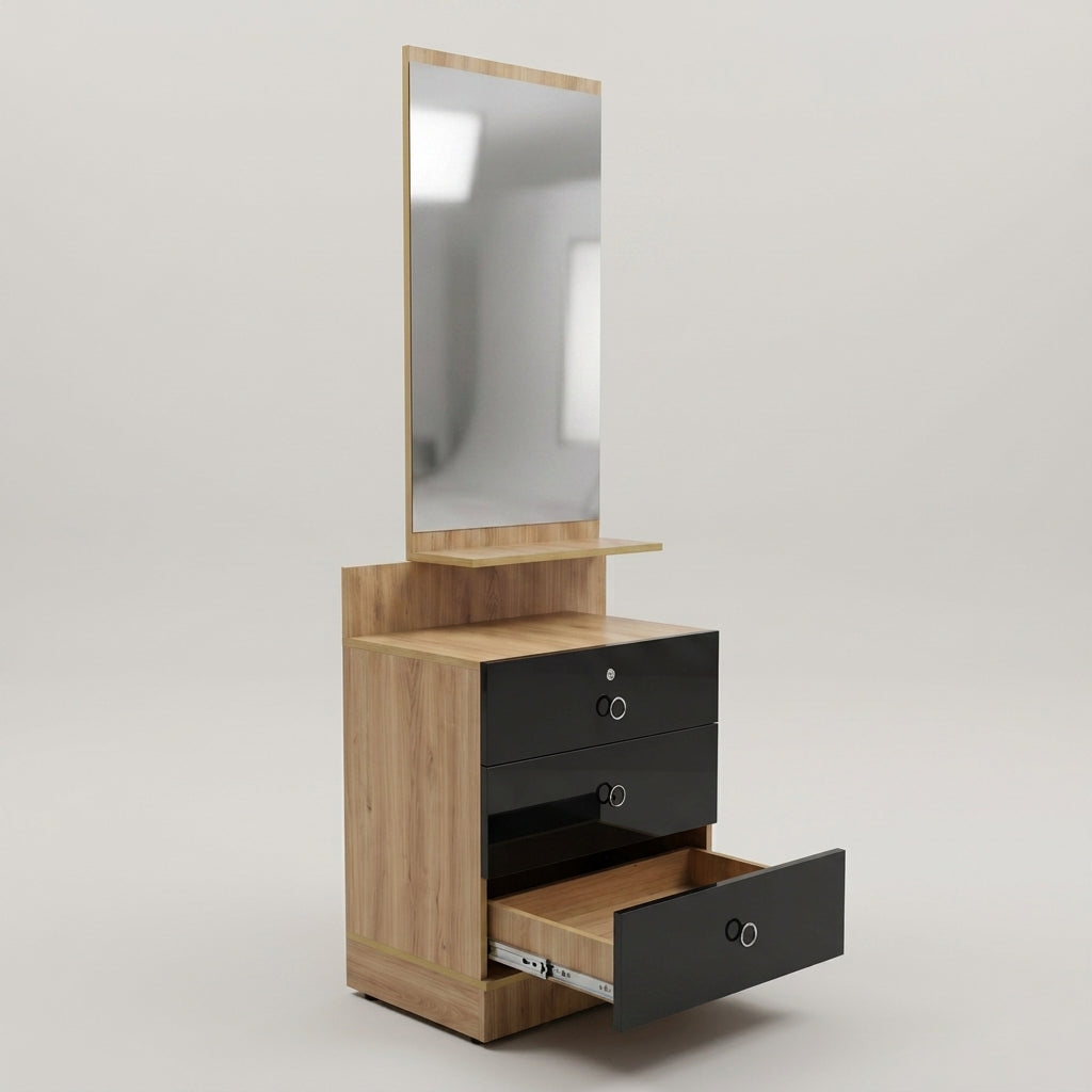 Wooden Dressing Table with 3 Drawers by Zodiya