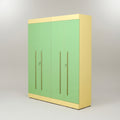 Lormier Engineered Wood Green 4 Door Wardrobe By Zodiya