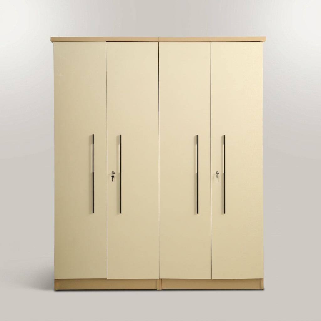 Denver Cream 4 Door Wardrobe By Zodiya