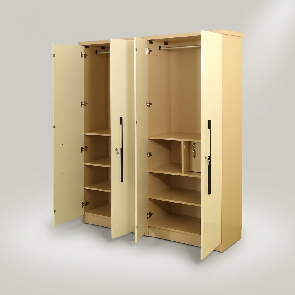 Denver Cream 4 Door Wardrobe By Zodiya