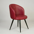 Crimson Red Leather Dining Arm Chair by Zodiya