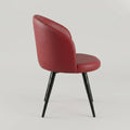 Crimson Red Leather Dining Arm Chair by Zodiya