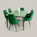 Grey Marble 6 Seater Dining Set by Zodiya