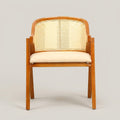 Aura Wooden Arm Chair with Rattan Cane By Zodiya