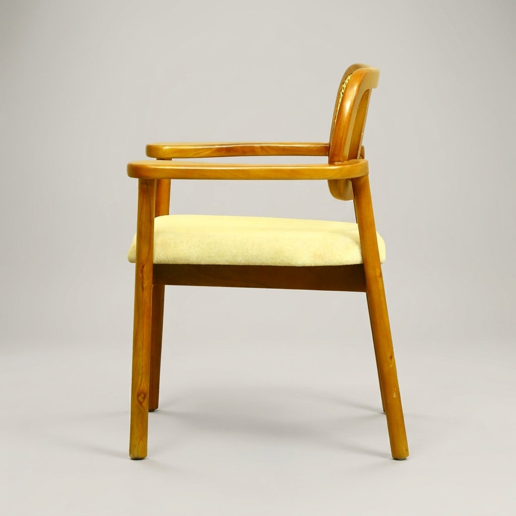 Bloom Wooden Rattan Dining Arm Chair by Zodiya