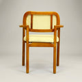Bloom Wooden Rattan Dining Arm Chair by Zodiya