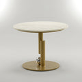 Round Side Table with Gold Base (pedestal) by Zodiya