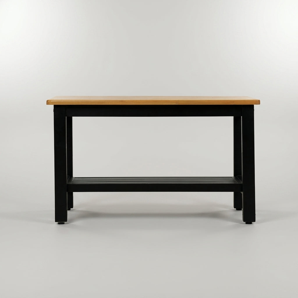 Engineered Wood Square Coffee Table with Black Legs by Zodiya