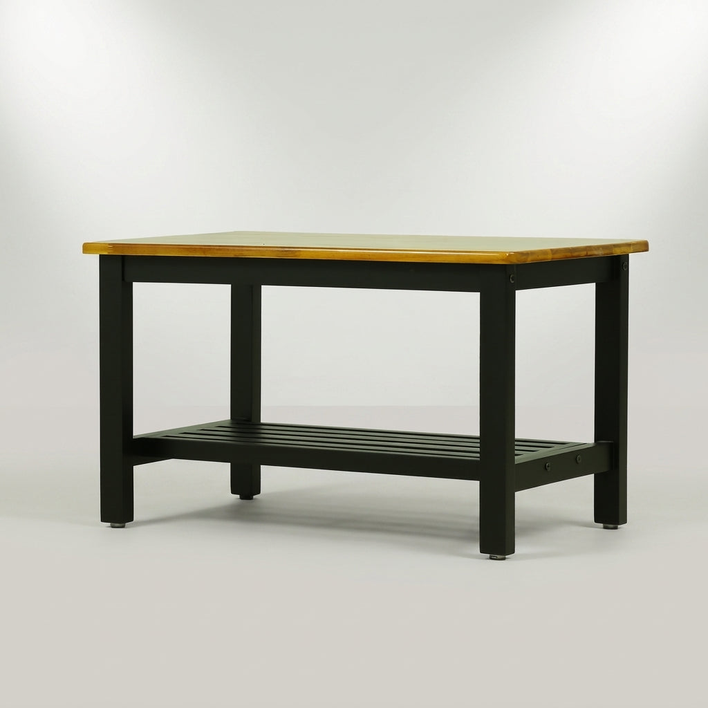 Engineered Wood Square Coffee Table with Black Legs by Zodiya